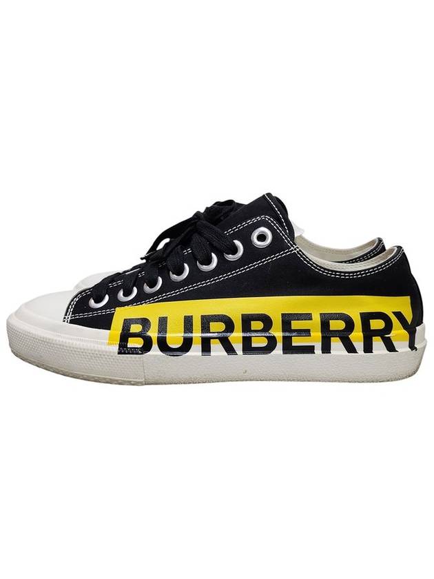 8038906 Contrast logo stitch sneakers - BURBERRY - BALAAN 4