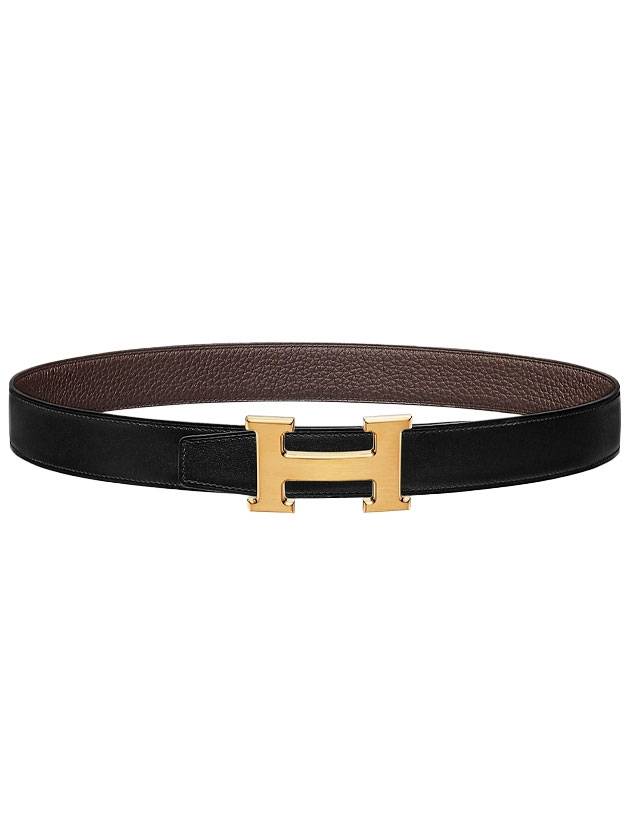 H Buckle Reversible 32mm Leather Belt Noir Brown - HERMES - BALAAN 1