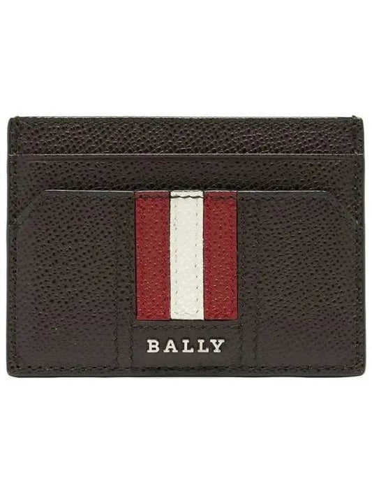 Signature Stripe Card Wallet Brown - BALLY - BALAAN 1