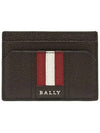 Signature Stripe Card Wallet Brown - BALLY - BALAAN 1