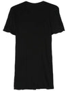 Short Sleeve LIDO Double SS TShirt Black RU01D3256 UC 09 - RICK OWENS - BALAAN 3