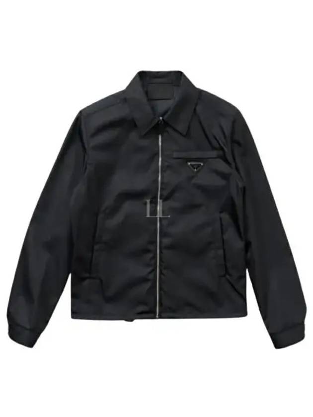 Re-Nylon Zip Up Gabardine Blouson Jacket Black - PRADA - BALAAN 2