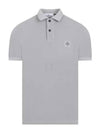 Wappen Cotton Short Sleeve Polo Shirt Dust Grey - STONE ISLAND - BALAAN 2