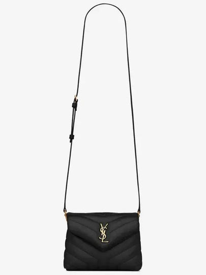 Loulou Toy Matelasse Shoulder Bag Black - SAINT LAURENT - BALAAN 2