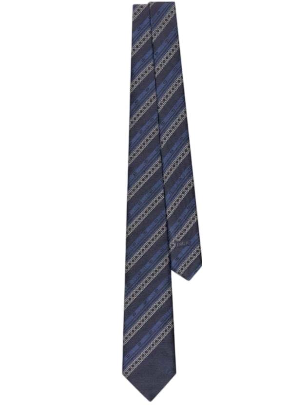 Stripe Cannage Tie Navy Blue - DIOR - BALAAN 1