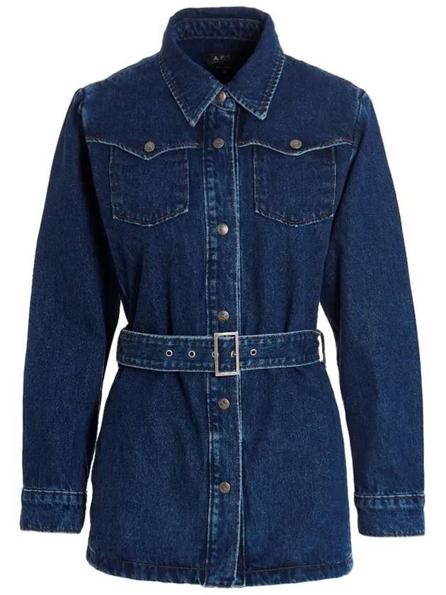 Zoe Belt Denim Jacket Indigo - A.P.C. - BALAAN 3