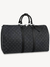 Louis Vuitton Keepall 55 Bandouliere Monogram Eclipse Duffel Bag Black - LOUIS VUITTON - BALAAN 5