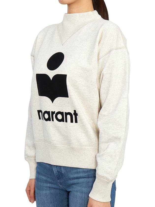 Moby Logo Print Sweatshirt Ecru - ISABEL MARANT - BALAAN 3