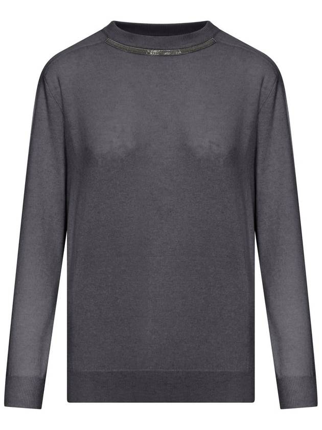 24FW Sweater M12167900PCG266 BLACK STONE ULTRABLACK Black - BRUNELLO CUCINELLI - BALAAN 2