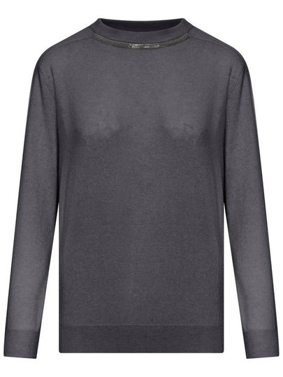 24FW Sweater M12167900PCG266 BLACK STONE ULTRABLACK Black - BRUNELLO CUCINELLI - BALAAN 2