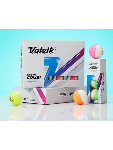 24 Year Crystal Combi 12 Ball Set Half Half Golf Ball Divide Two Tone Free Printing - VOLVIK - BALAAN 1