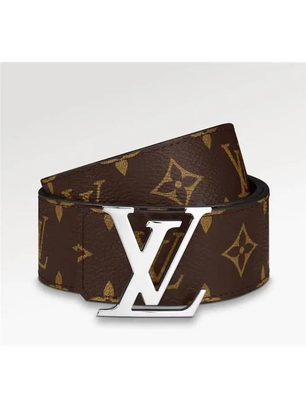 LV Initial Reversible Monogram Belt M9821V Monogram Black/Silver Plate/85 - LOUIS VUITTON - BALAAN 4