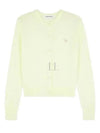 Baby Fox Patch Regular Cardigan Lemonade - MAISON KITSUNE - BALAAN 2