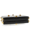 Roman Studded Leather Clutch Bag Black - VALENTINO - BALAAN 6