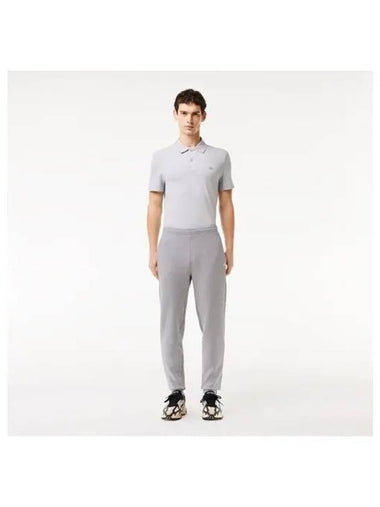 Men s ACTIVE Double Face Track Pants Melange Gray - LACOSTE - BALAAN 1