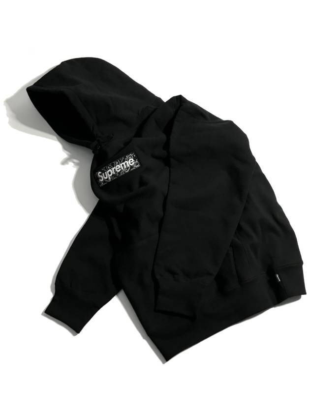 Bandana Box Logo Hooded Sweatshirt Black Bandana Box Logo Hooded Sweatshirt - SUPREME - BALAAN 1