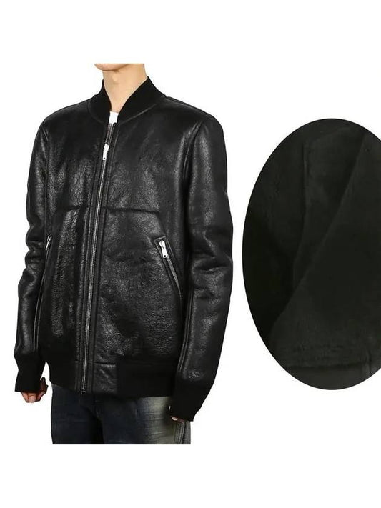 Classic Flight Bomber Leather Jacket Black - RICK OWENS - BALAAN 2