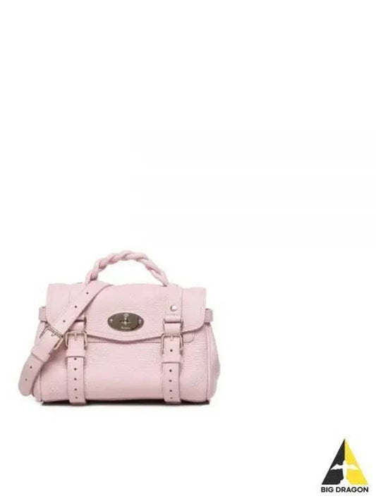 Alexa Heavy Grain Mini Tote Bag Powder Rose - MULBERRY - BALAAN 2