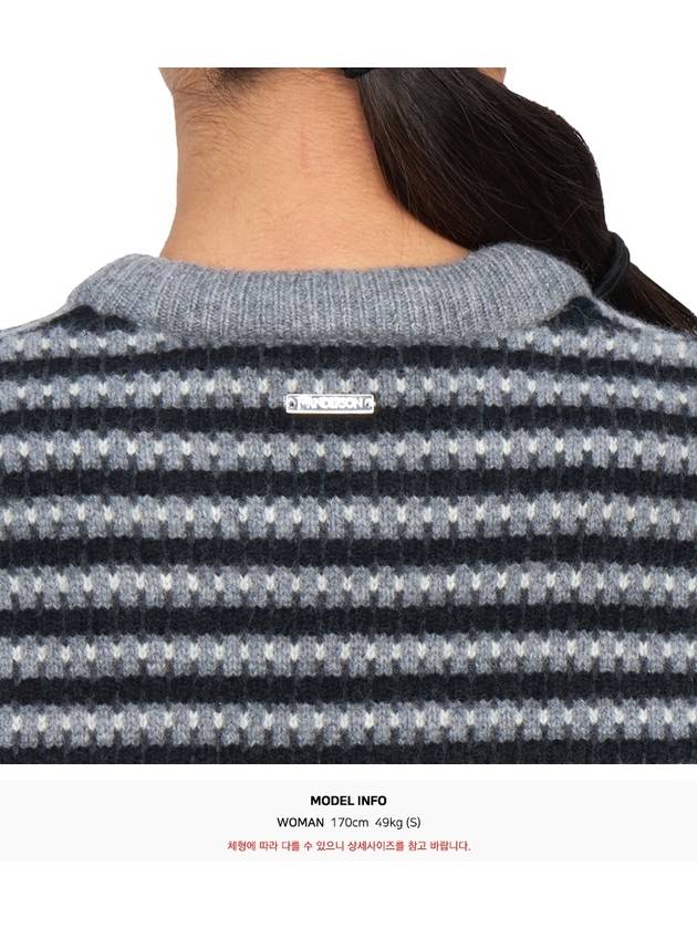 Striped Jacquard Wool Knit Top Grey - JW ANDERSON - BALAAN 9