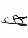 Women's Monogram Cassandra Sandals Black - SAINT LAURENT - BALAAN 4