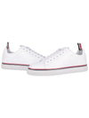 Tennis Vitello Calf Leather Low Top Sneakers White - THOM BROWNE - BALAAN 3