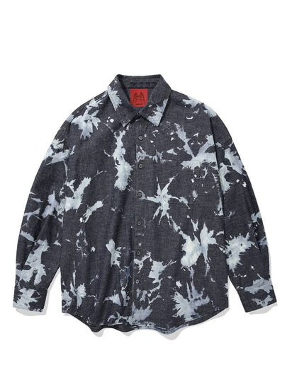 Hand Bleached Oversized Fit Denim Shirt - CONECTX - BALAAN 2