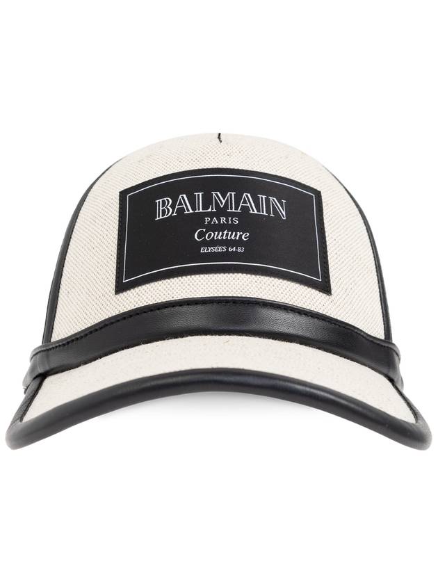 Balmain Cap With Logo, Men's, Cream - BALMAIN - BALAAN 1