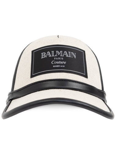 Balmain Cap With Logo, Men's, Cream - BALMAIN - BALAAN 1