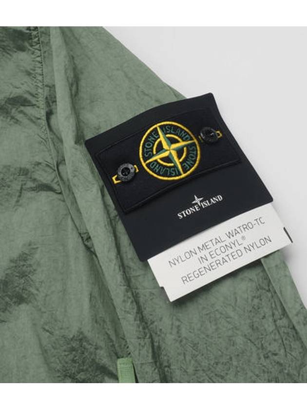 Men's Logo Patch Nylon Metal Zip-up Jacket Sage Green - STONE ISLAND - BALAAN 5