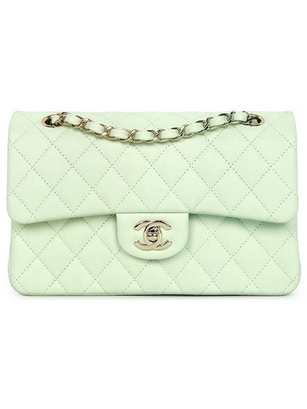 Mint Gold CC Classic Caviar Small Chain Flap Bag - CHANEL - BALAAN 1