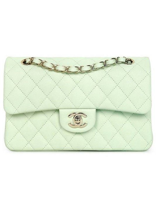 Mint Gold CC Classic Caviar Small Chain Flap Bag - CHANEL - BALAAN 1