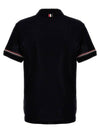 Lightweight Cotton Short Sleeve Polo Shirt Navy - THOM BROWNE - BALAAN 3