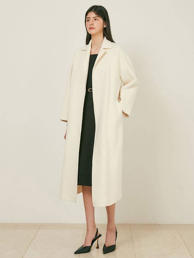 Alice Cashmere Blended Handmade Oversized Coat Ivory - AME - BALAAN 6