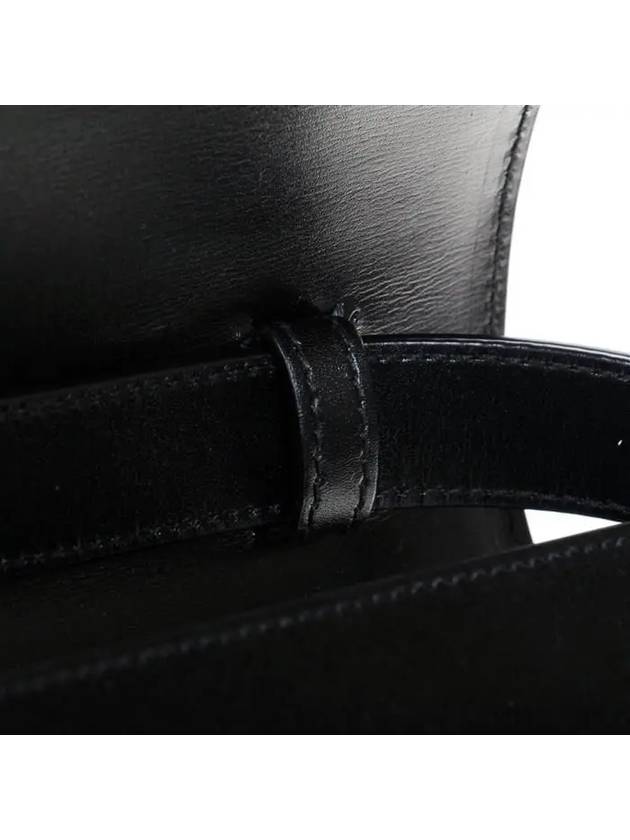 Leather Box Manhattan Shoulder Bag Black - SAINT LAURENT - BALAAN.