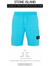 Men's Fleece Bermuda Shorts Sky Blue - STONE ISLAND - BALAAN 3