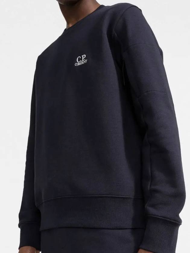 Diagonal Raised Sweatshirt Navy - CP COMPANY - BALAAN 4