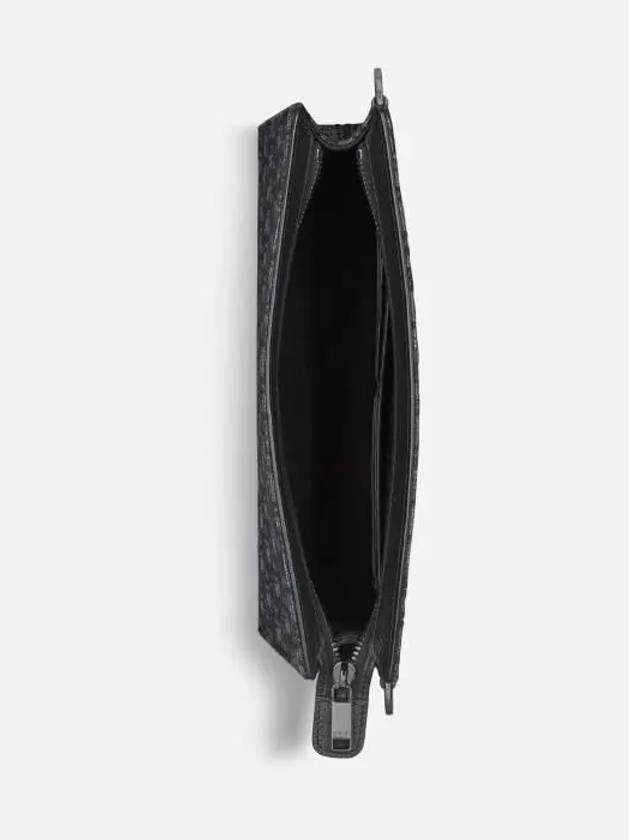 Oblique A5 Triangle Pouch Black - DIOR - BALAAN 4