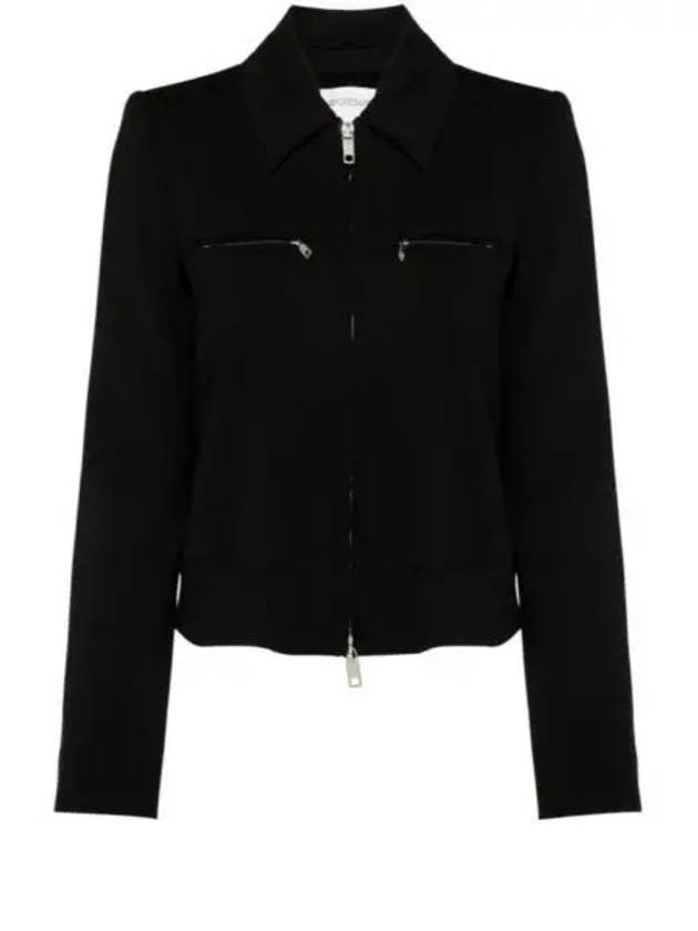 Plava Wool Zip-Up Jacket Black - MAX MARA - BALAAN 1