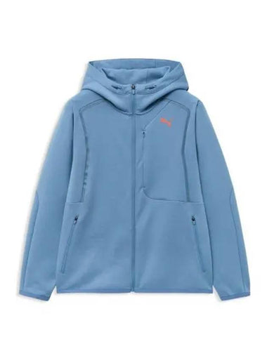 Active Cotton Blend Hooded Jacket Blue - PUMA - BALAAN 1