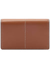 Men's Stitch Detail Calf Leather Card Wallet Brown - TOD'S - BALAAN 5