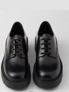 2EG460 B4L F0002 Brushed Leather Derby Shoes - PRADA - BALAAN 2