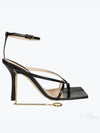 Metal Chain Stretch Sandals Heel Black - BOTTEGA VENETA - BALAAN 2