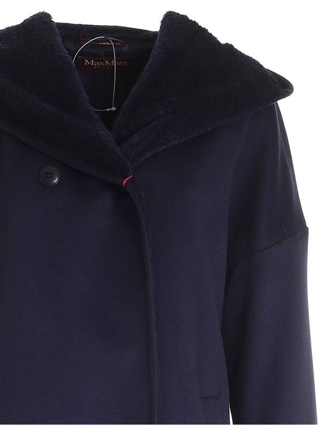 FABIAN wool hooded coat navy 60161813 - MAX MARA - BALAAN 3