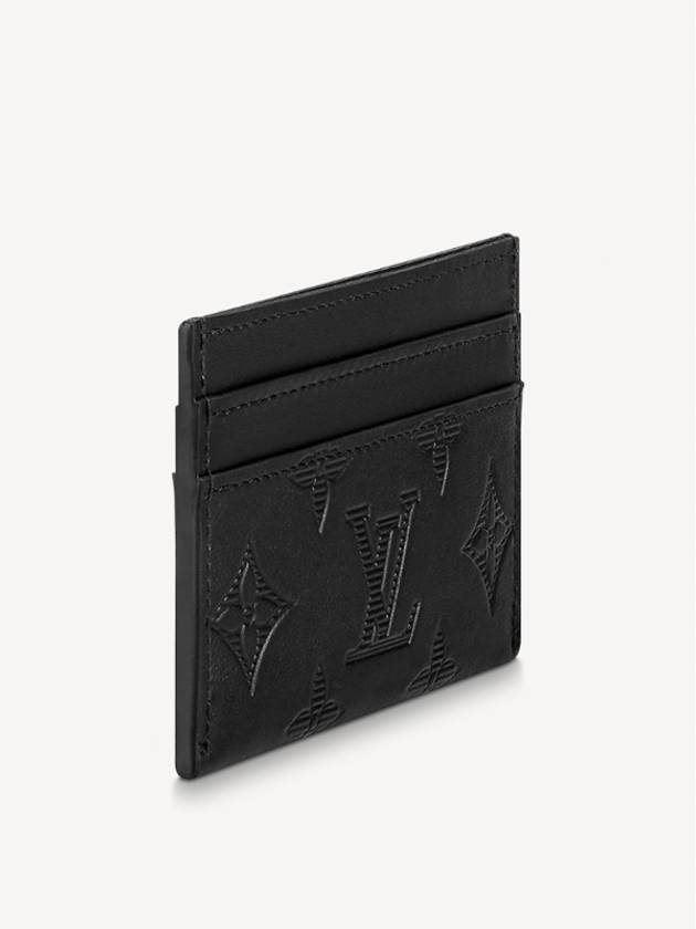 Monogram Double Card Wallet Black - LOUIS VUITTON - BALAAN 3