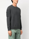 Men's Wappen Patch Cargo Pocket Sweatshirt Grey - STONE ISLAND - BALAAN 4