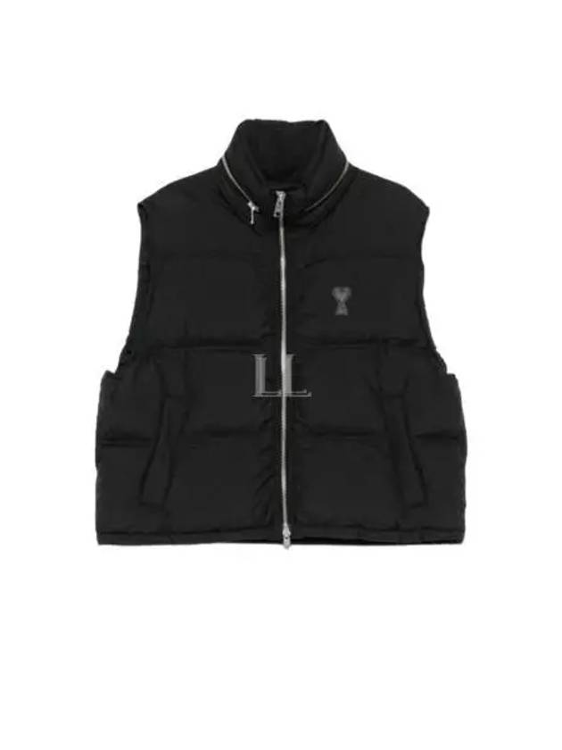 De Coeur Zip-Up Padded Vest Black - AMI - BALAAN 2