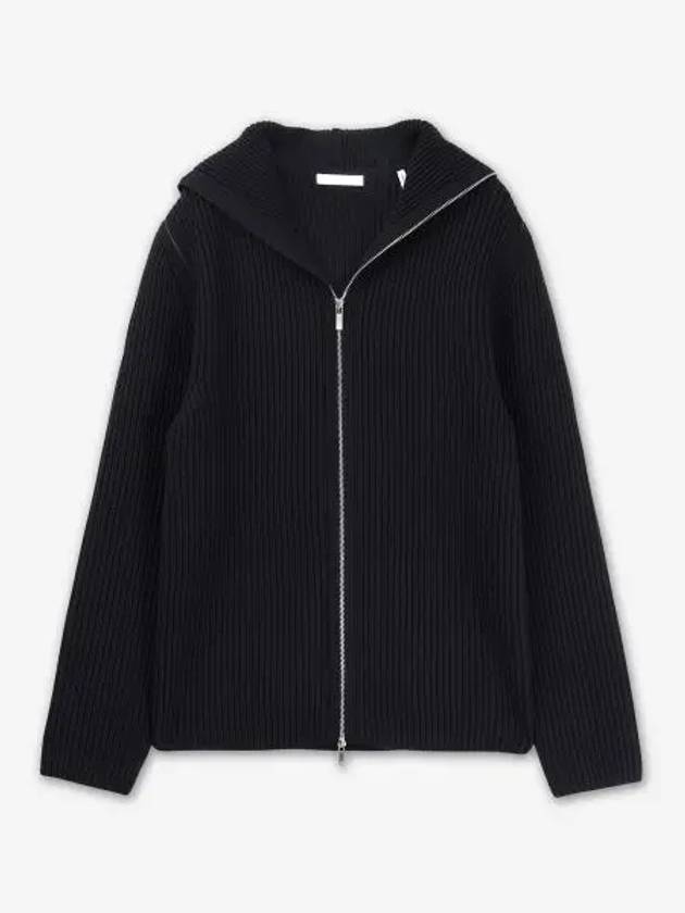 Safety Balaclava Jersey Zipper Cardigan Black - HELMUT LANG - BALAAN 2