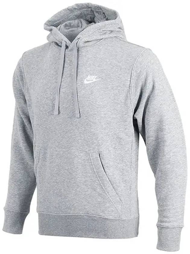 Logo Club Pullover Hoodie Grey - NIKE - BALAAN 3