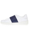 Open Rockstud Low Top Sneakers White Blue - VALENTINO - BALAAN.