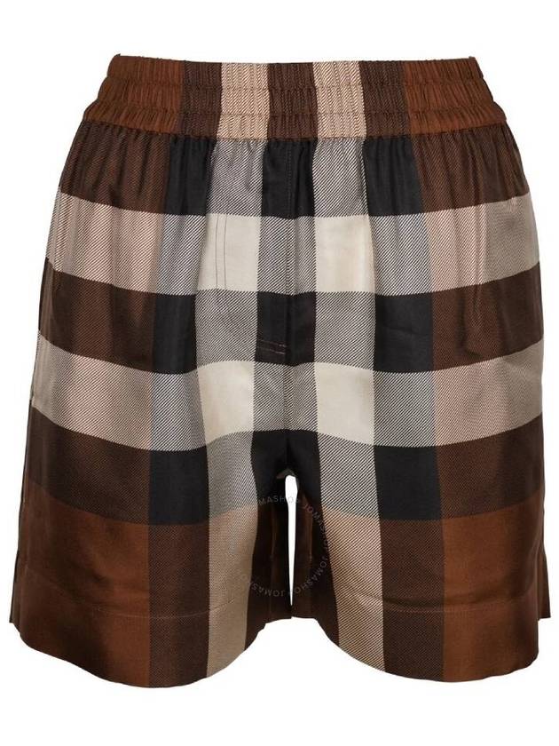 Tawney Check Silk Shorts Brown - BURBERRY - BALAAN 2